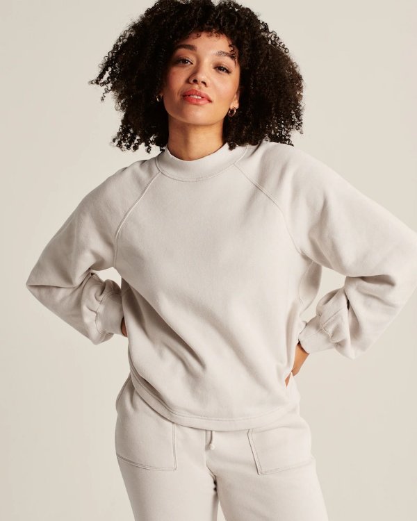 Women's Mini Mockneck Sweatshirt | Women's Up to 30% Off Select Styles | Abercrombie.com