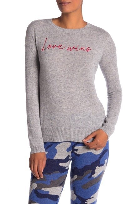 Love Wins Embroidered Cashmere Sweater
