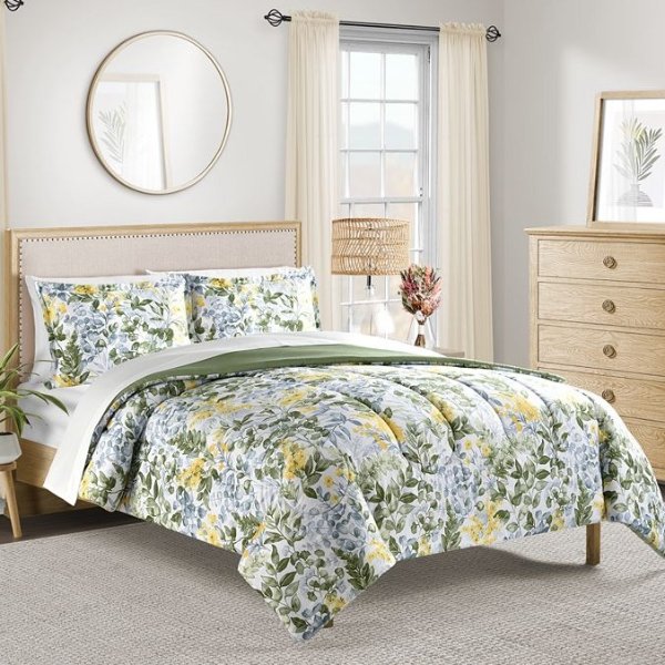 Grand Leaf Green 3-Pc. King Comforter Set