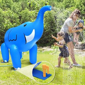 Dillitop 大型大象充气喷水玩具，高2米1