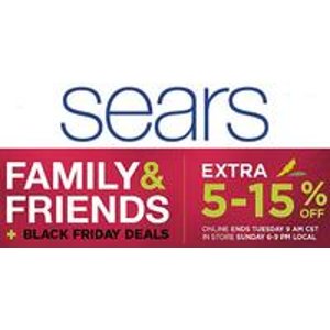 Sears.com 现有 亲友热卖会+黑色星期五促销折扣