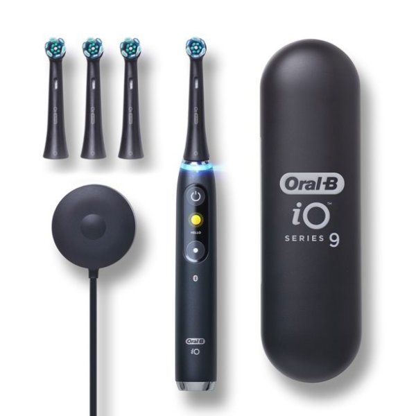 iO Series 9 Electric Toothbrush with 4 Brush Heads, Black Onyx