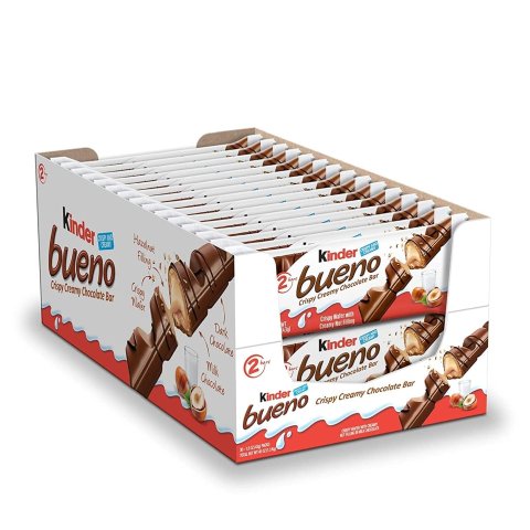 Kinder Bueno Milk Chocolate and Hazelnut Cream, 30 Pack
