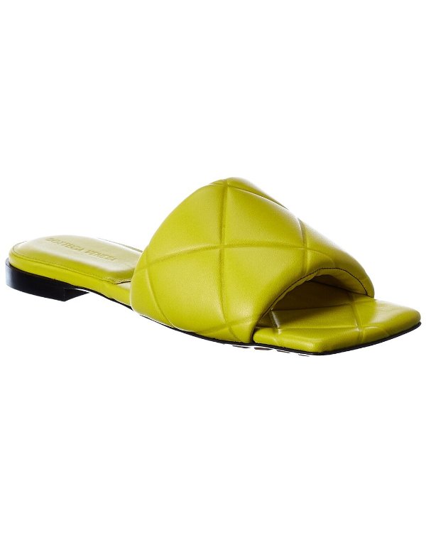 The Lido Leather Slide