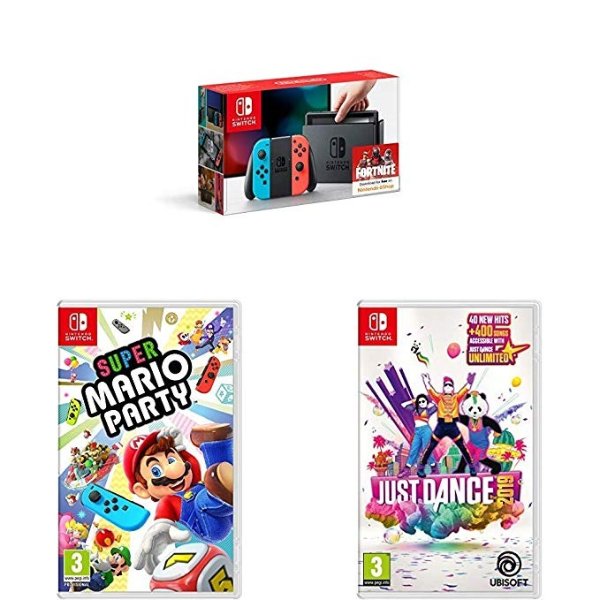 Switch + Mario Party + Just Dance 2019