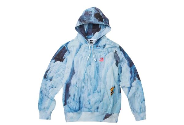 x The North Face Ice Climb Hooded Sweatshirt Blue联名款
