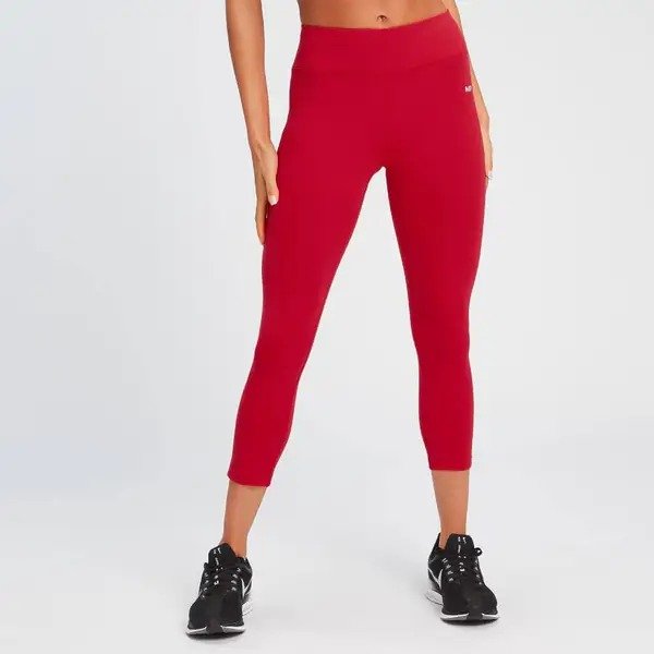 红色运动瑜伽裤