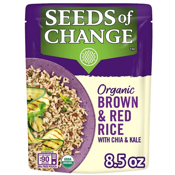 SEEDS OF CHANGE Organic Brown & Red Rice, 8.5 Ounce (Pack of 12)