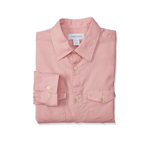 Calvin Klein Men's Long Sleeve Stretch Cotton Linen Button Down Shirt in S