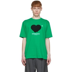 Ader ErrorGreen Twin Heart T-Shirt