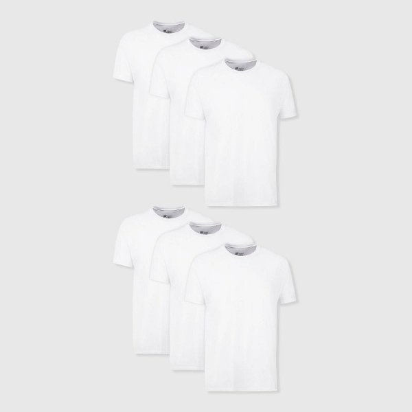 男士白色T恤6件套