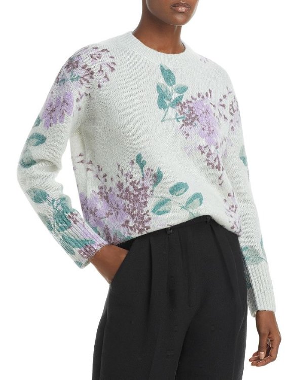 Floral Print Sweater