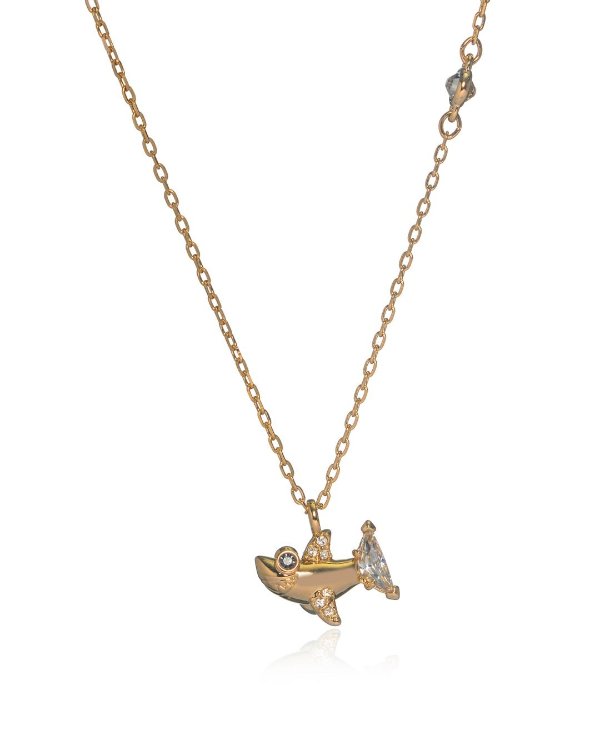 Ocean Adventure Gold Tone And Crystal Necklace 5522853