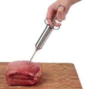 Mr Grill 2 Ounce Stainless Steel Meat Marinade Injector with 2 Marinade Needles