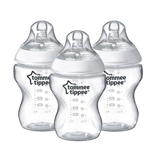 Closer to Nature Baby Bottle, Anti-Colic Valve, Breast-like Nipple for Natural Latch, BPA-Free - Slow Flow, 9 Ounce, 3 Count