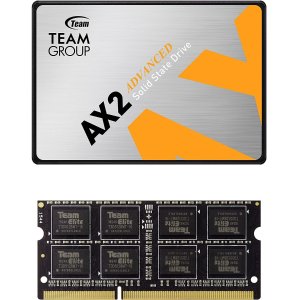 Team AX2 2.5" 512GB SATA III 3D TLC 固态硬盘 + 8GB DDR3 SO-DIMM