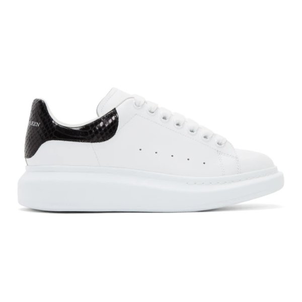 - SSENSE Exclusive White & Black Python Oversized Sneakers
