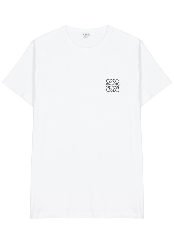 White logo cotton T-shirt