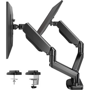 HUANUO Dual Monitor Arm for 13 to 27 inch Gas Spring Monitor Stands