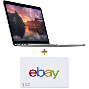 Apple MacBook Pro 15.4-Inch Laptop with Retina Display + $100 eBay Gift Card