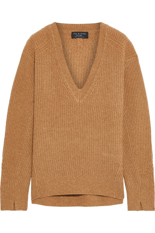 Pierce ribbed cashmere sweater