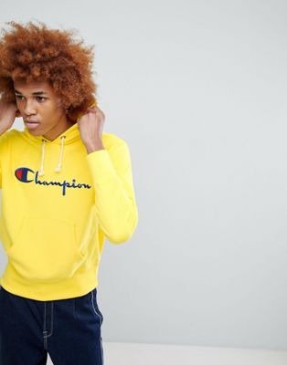 Champion Hoodie With Large Logo In Yellow at asos.com