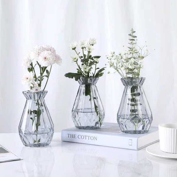 Giordana 6 Inch H Glass Table Vase (Set of 3)