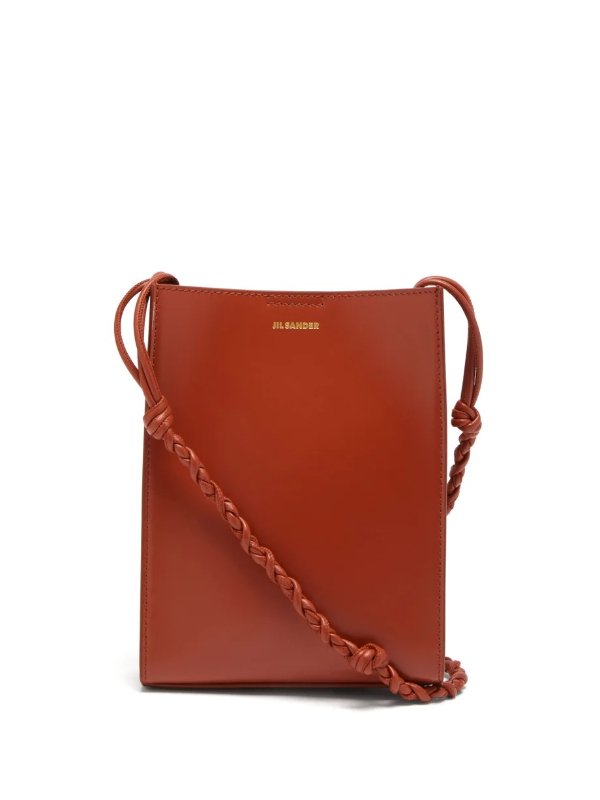 Tangle small braided-strap leather shoulder bag | Jil Sander