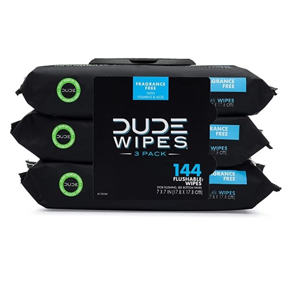 Wipes Flushable Wipes Dispenser (3 Packs 48 Wipes)