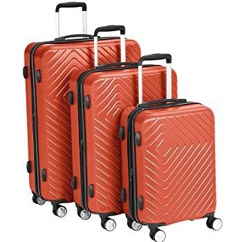 AmazonBasics Geometric Luggage Expandable Suitcase Spinner