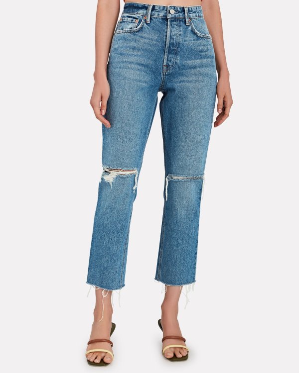Karolina Cropped Straight-Leg Jeans