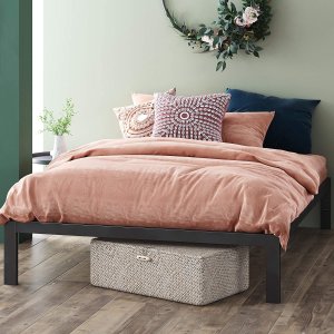 限今天：ZINUS 卧室家具、床垫促销 Twin尺寸金属床架$52