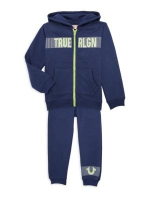 True Religion Little Boy's 2-Piece Cotton-Blend Hoodie & Jogger Pants Set