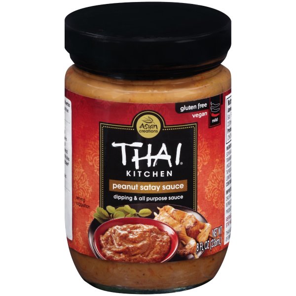 (2 Pack) Thai Kitchen Gluten Free Peanut Satay Sauce, 8 fl oz