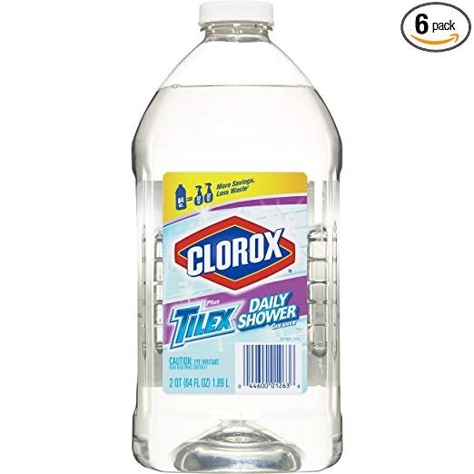 Tilex Daily Shower Cleaner, Refill Bottle, 64 Ounces (Pack of 6)