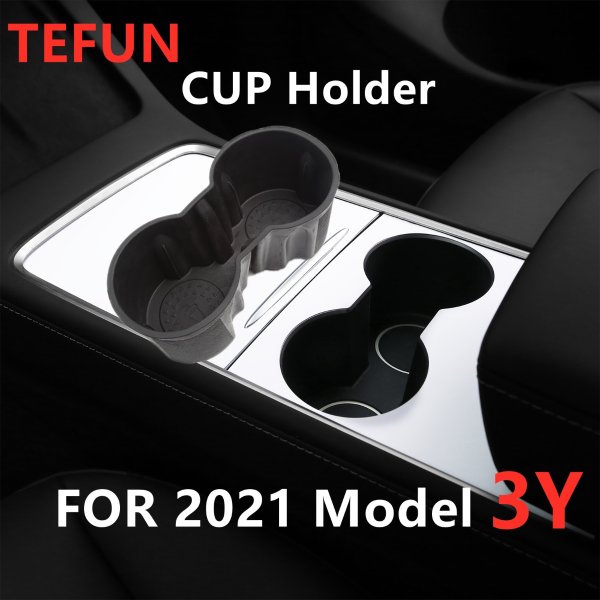 Tefun Water Cup Holder For Tesla Model 3 Center Accessories 