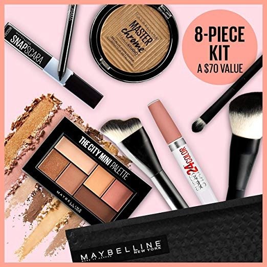 Maybelline Glow Getter 8 Piece Makeup Value Kit, Essentials for a Summer Bronze Glow
