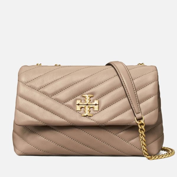 Tory Burch Kira Chevron-quilted Leather Crossbody Bag in Natural