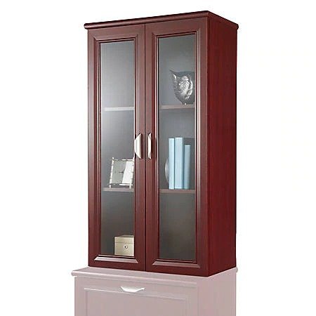 Realspace® Magellan 2-Shelf Hutch For Lateral File Cabinet, Classic Cherry Item # 547857