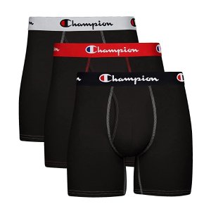 Champion Men's Cotton Stretch Total Support Pouch Boxer Brief 3 Pack