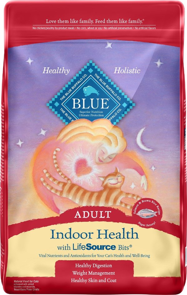 Indoor Health Salmon & Brown Rice Recipe Adult Dry Cat Food, 15-lb bag - Chewy.com