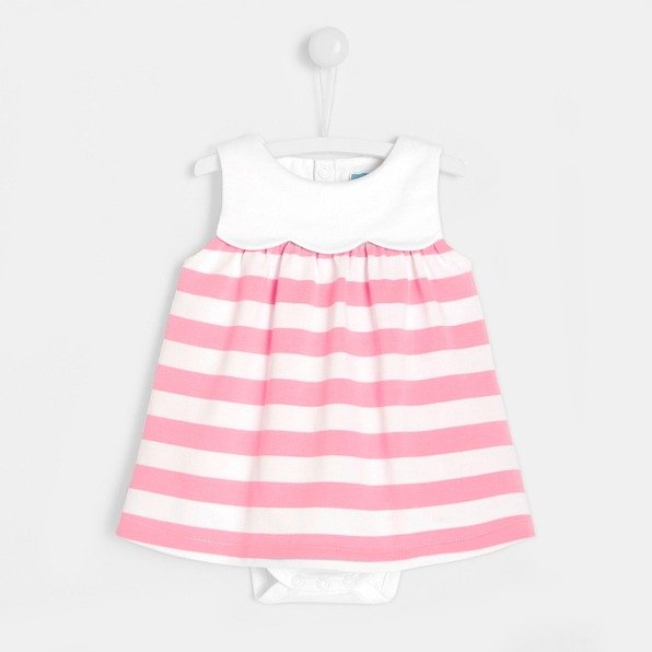 Baby girl striped bodysuit dress
