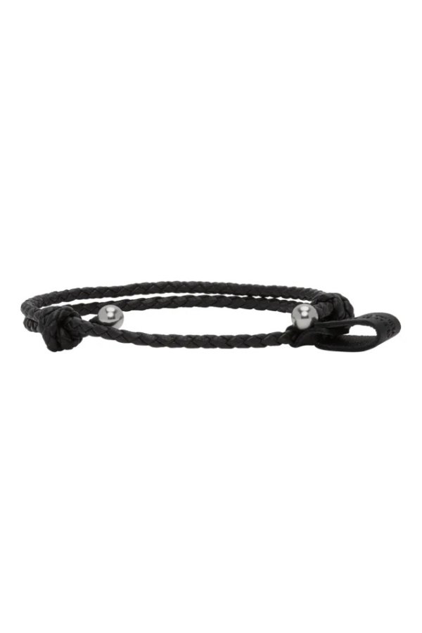 Black Nappa Braided Bracelet