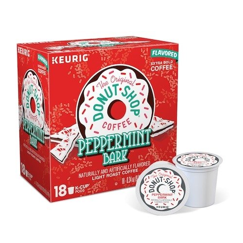 Donut Shop Peppermint Bark Coffee, Keurig® K-Cup® Pods, Light Roast - 18-pk.