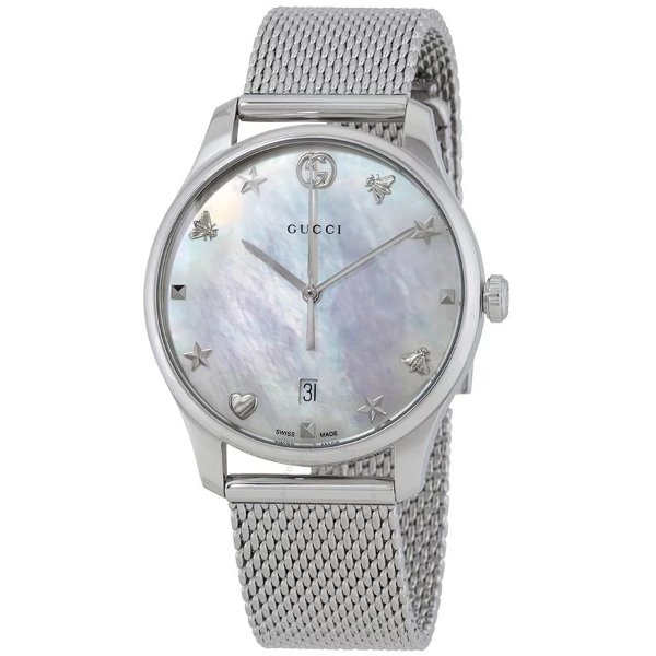  G-Timeless Mother of Pearl Dial Ladies Watch