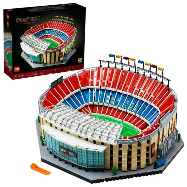 Camp Nou – FC Barcelona 10284 Building Kit; Build a Displayable Model Version of the Iconic Soccer Stadium (5,509 Pieces)