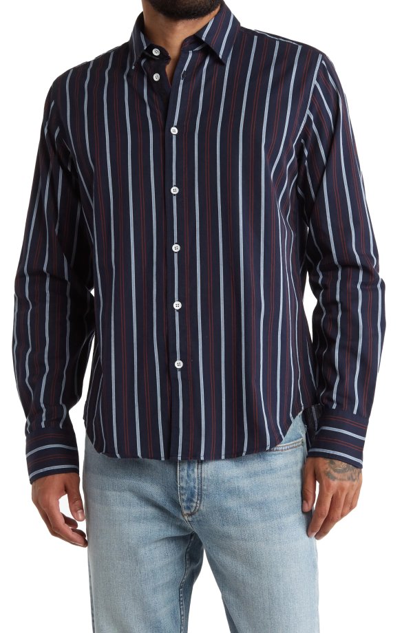 Men's Rove Stripe Cotton 衬衫