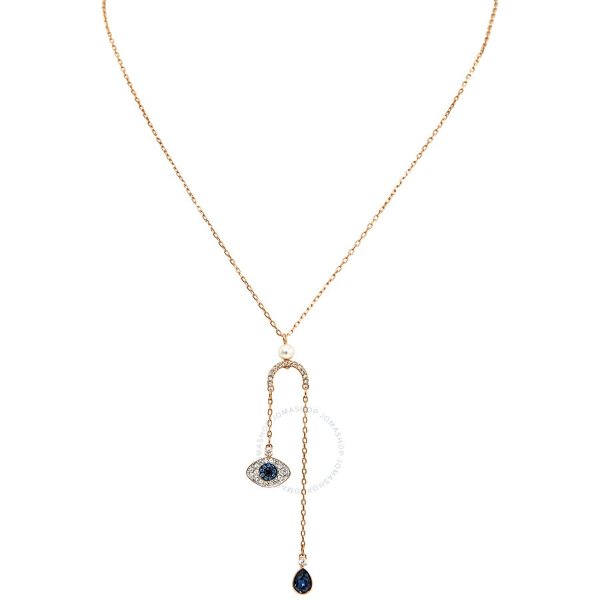 Duo Rose Gold Plated Evil Eye Necklace