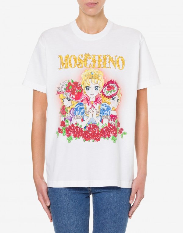 Anime Print jersey T-shirt - Anime Antoinette - FW20 COLLECTION - Moods - Moschino | Moschino Official Online Shop