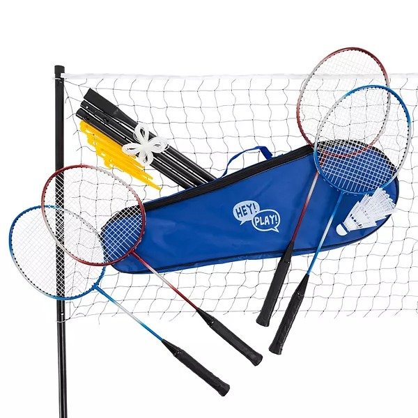 Hey! Play! Complete Outdoor Badminton Yard Set